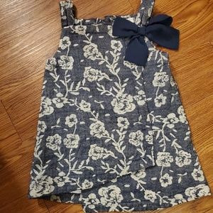 Jean dress with bow